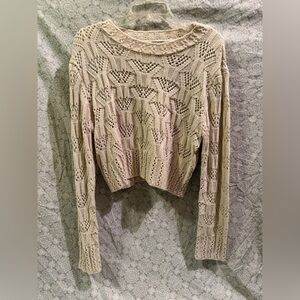 Charlotte Russe Beige Crop Sweater